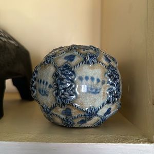 Decorative glass nautical balls with felt set of 3